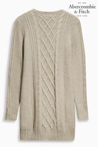 Neutral Abercrombie & Fitch Knitted Dress